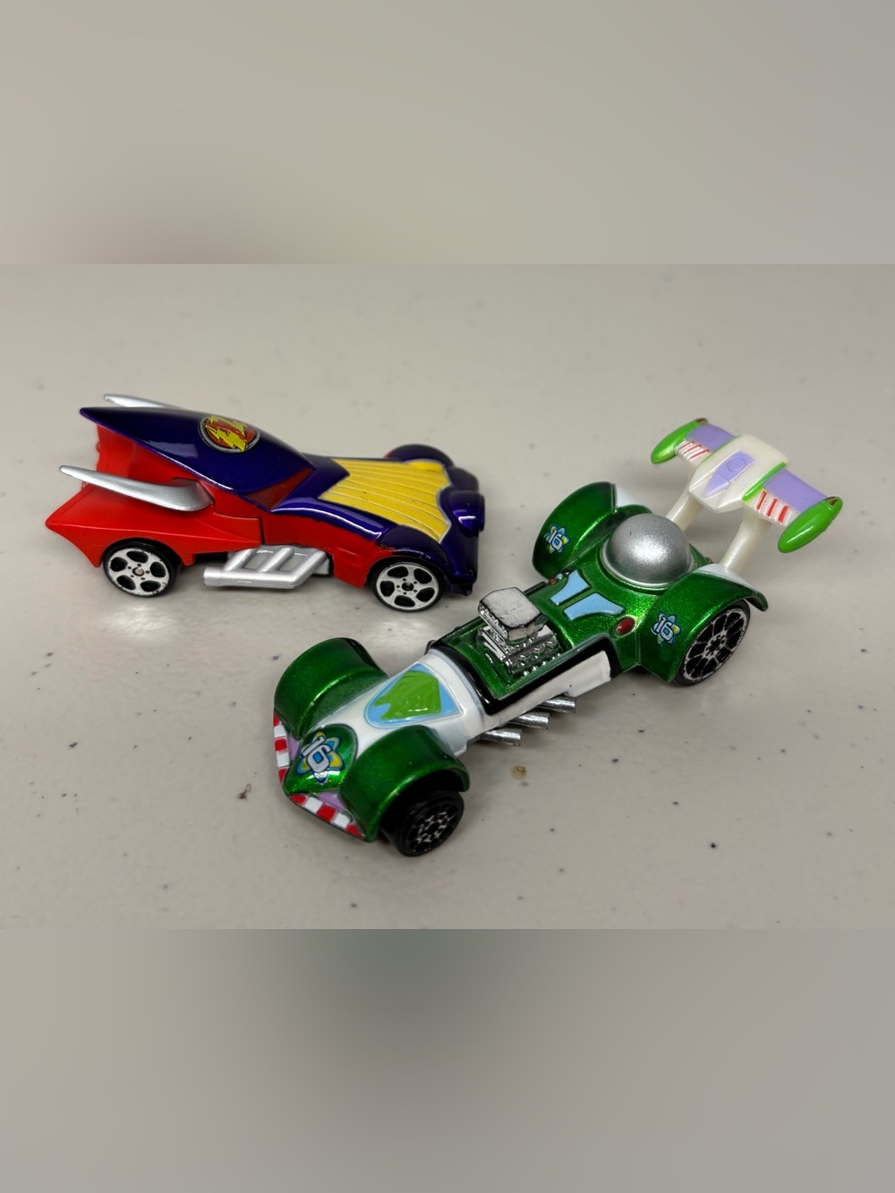 Disney Pixar Buzz Lightyear & Zurg Diecast Racer Cars 1:64 Scale 2002 Vintage To